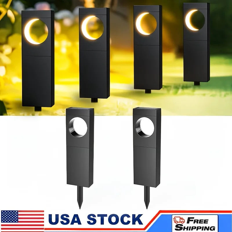 Automatic Solar Moon Pathway Lights For Garden Patio Yard Decor
