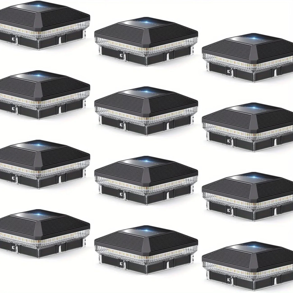 Solar Outdoor Fence Post Lights Featuring Automatic LED Illumination