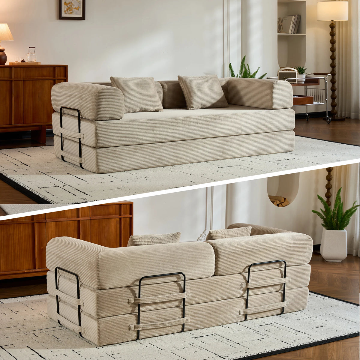 Tholis Foldable Sofa Bed Convertible Seating For Living Room