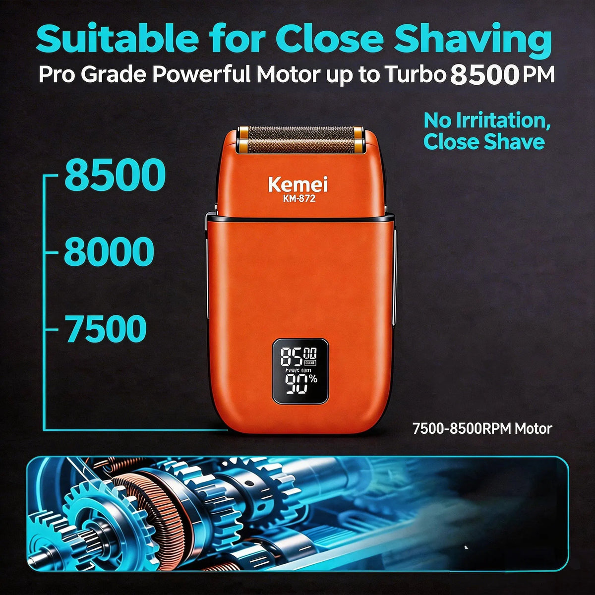 Kemei Haircut Tool Set With Lcd Display And Usb Rechargeable
