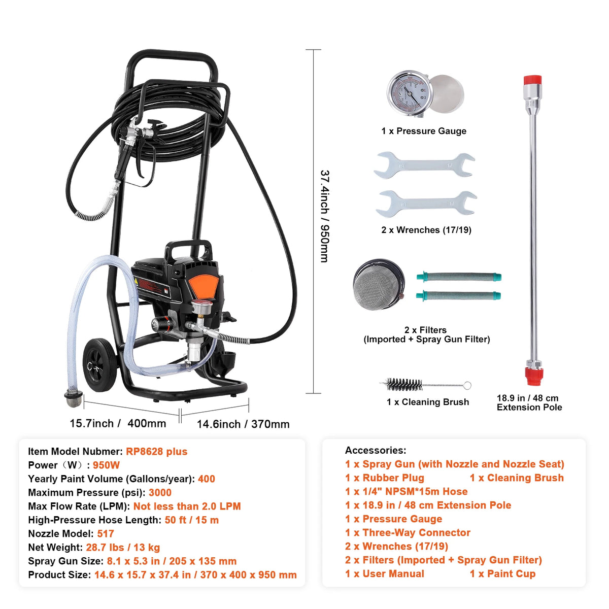 SucceBuy 750W Electric Airless Paint Sprayer For Home Interiors