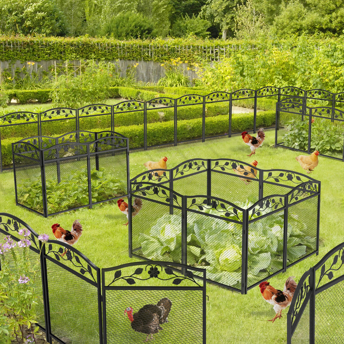 Iron Garden Decorative Fence Panels For Outdoor Landscapes