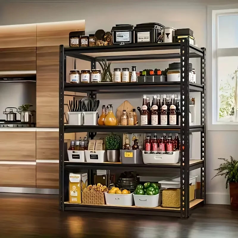 Heavy Duty Metal Storage Rack With Adjustable Height Design