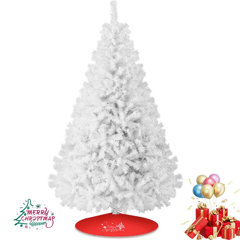 Artificial Christmas Tree With Fluffy PVC Branches Holiday Decor