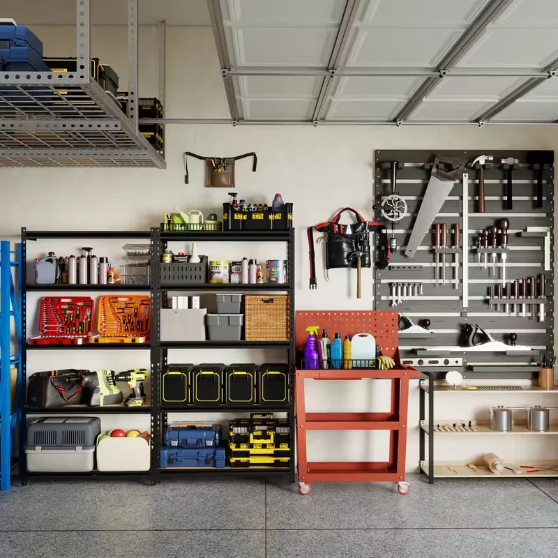 Heavy Duty Metal Storage Rack With Adjustable Height Design