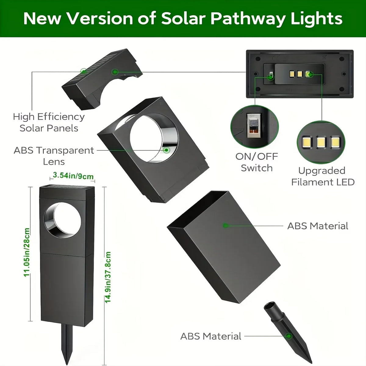 Automatic Solar Moon Pathway Lights For Garden Patio Yard Decor