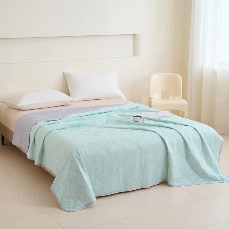 Rosekind Cooling Blanket Soft Lightweight Double Sided Geometric Pattern