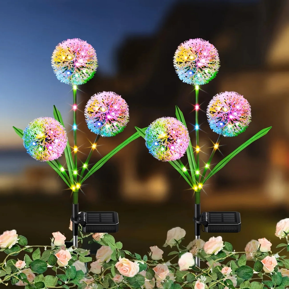 Solar Led Dandelion Outdoor Ground Light For Landscape Decor