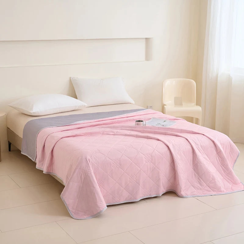 Rosekind Cooling Blanket Soft Lightweight Double Sided Geometric Pattern
