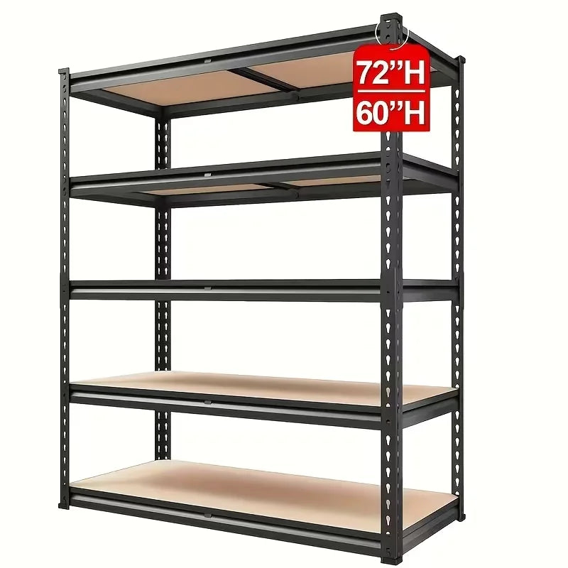 Heavy Duty Metal Storage Rack With Adjustable Height Design