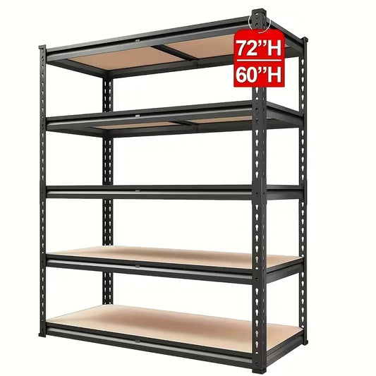 Heavy Duty Metal Storage Rack With Adjustable Height Design