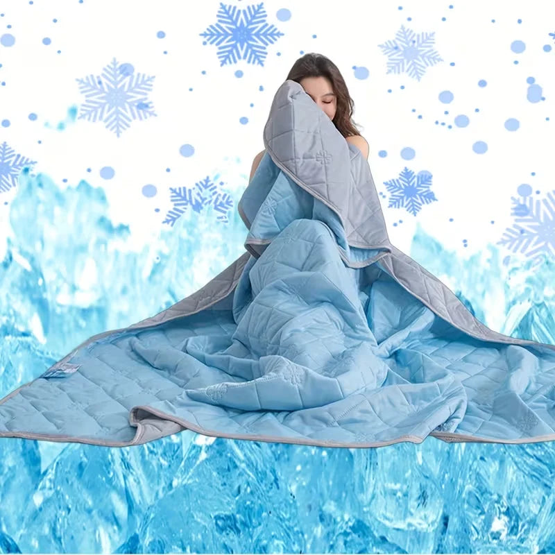 Rosekind Cooling Blanket Soft Lightweight Double Sided Geometric Pattern