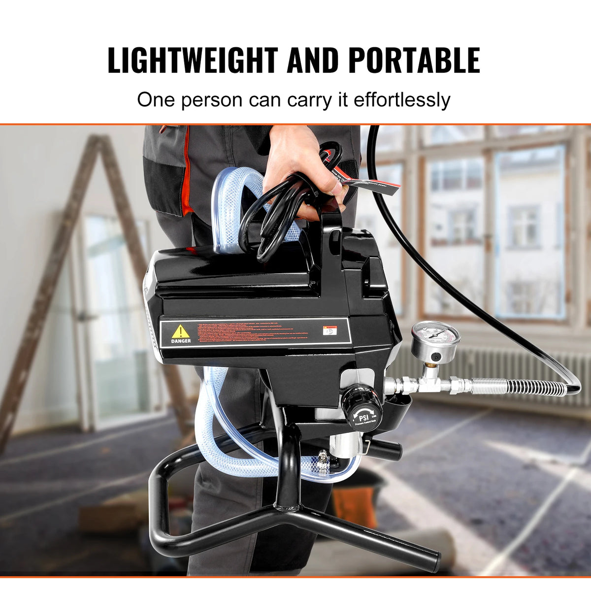 SucceBuy 750W Electric Airless Paint Sprayer For Home Interiors