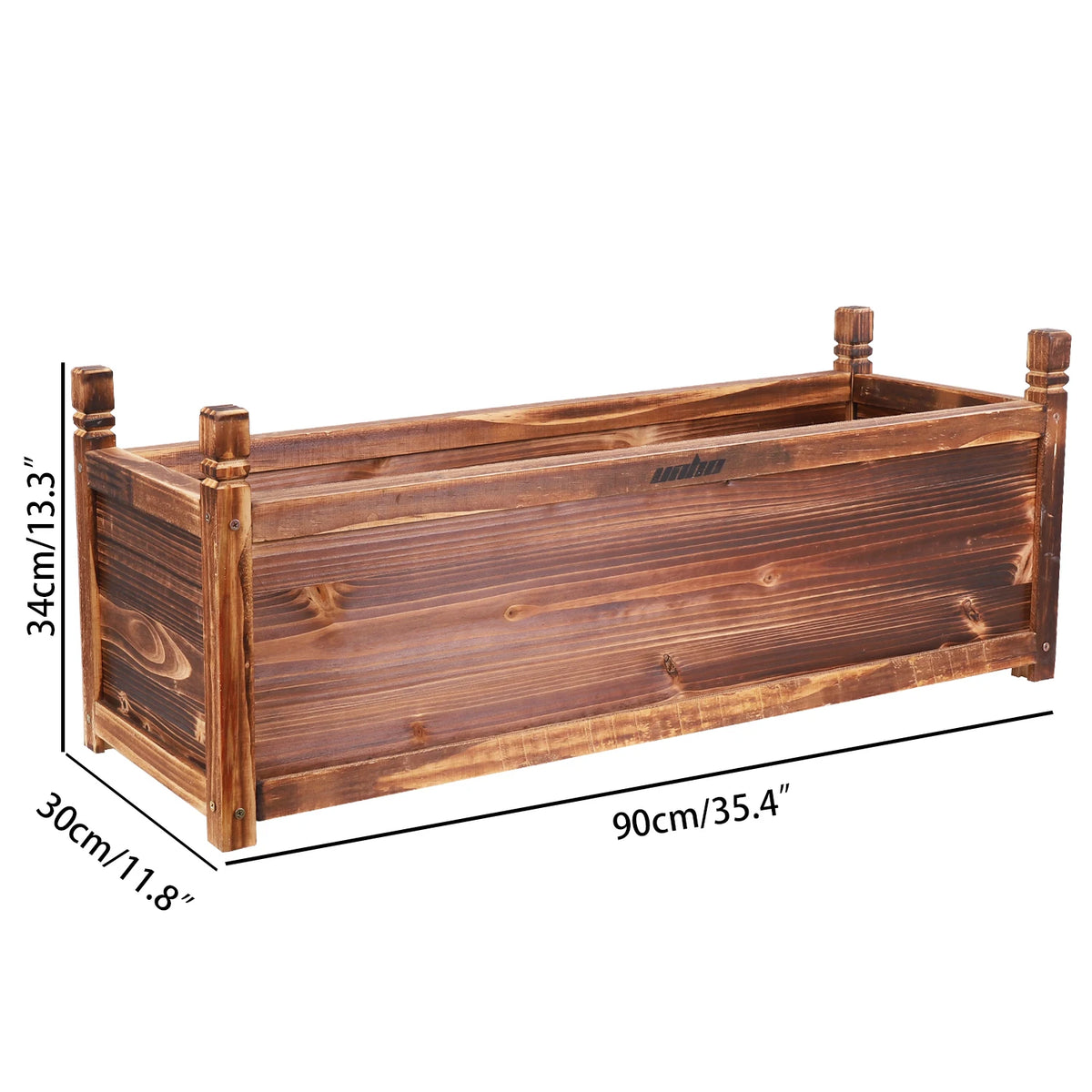 Pine Wood Raised Garden Planter Box For Indoor Outdoor Plants