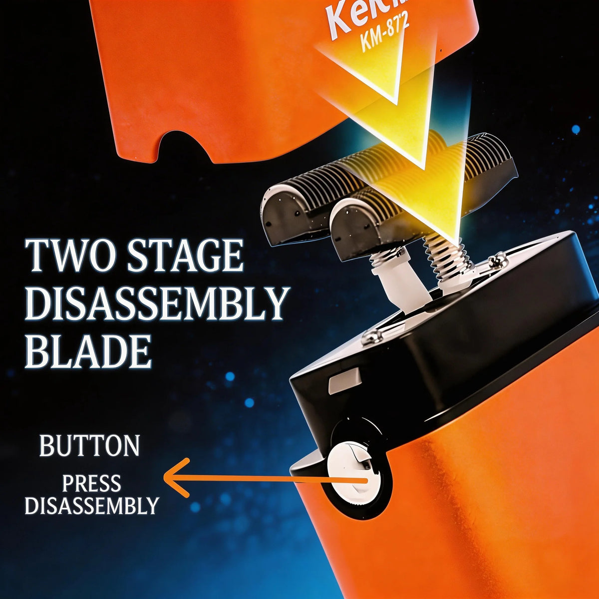 Kemei Haircut Tool Set With Lcd Display And Usb Rechargeable