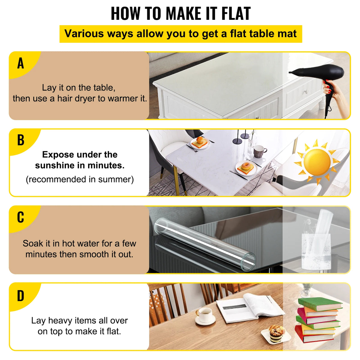Transparent Pvc Table Cloth Waterproof Desk Protector Mat