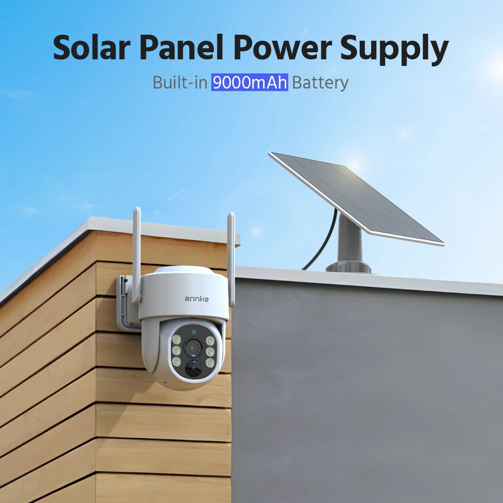 Annke 4Mp Solar Security Cameras With Wireless Nvr Kit