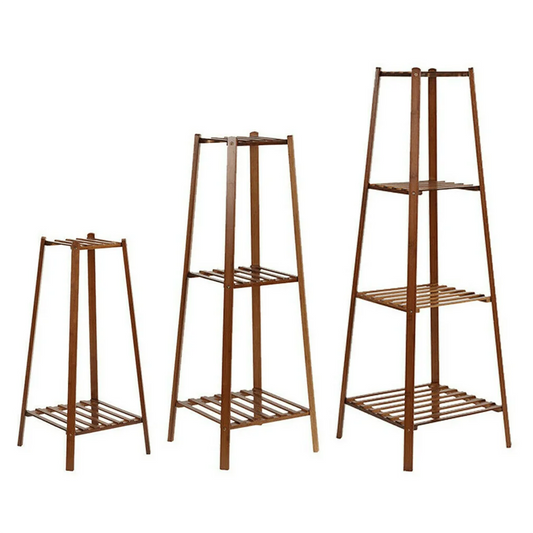 Wisfor Tiered Bamboo Plant Stand Indoor Flower Display Shelf