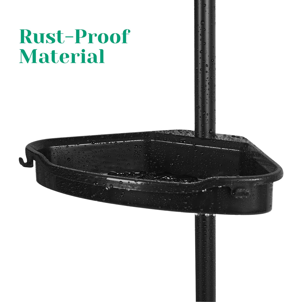 HiMISS Tension Pole Shower Caddy With Four Adjustable Storage Shelves