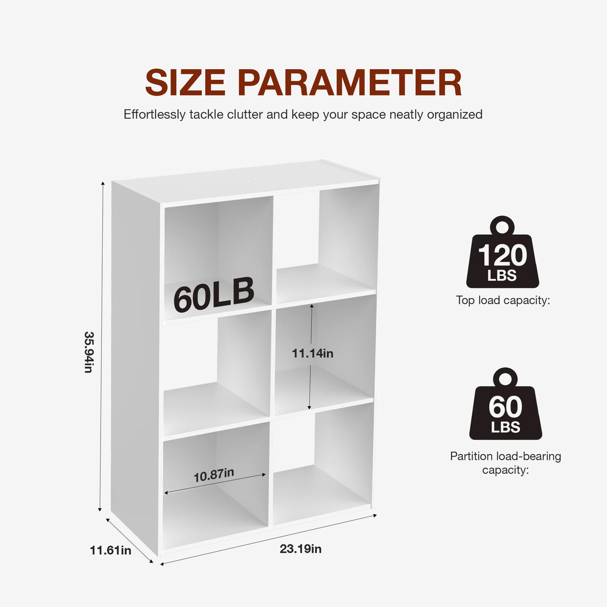 JHK Modern Wooden Cube Bookshelf For Home Office Storage