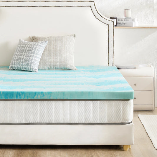 JHK Gel Cooling Memory Foam Mattress Topper For Enhanced Comfort