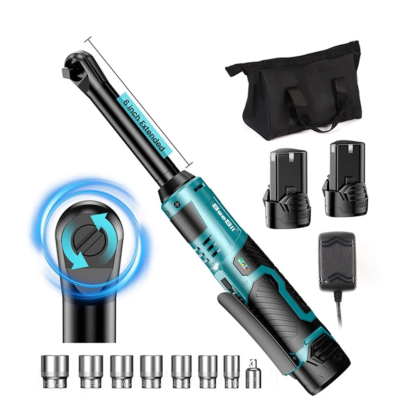 Seesii Brushless Cordless Electric Ratchet Wrench For Home DIY Projects