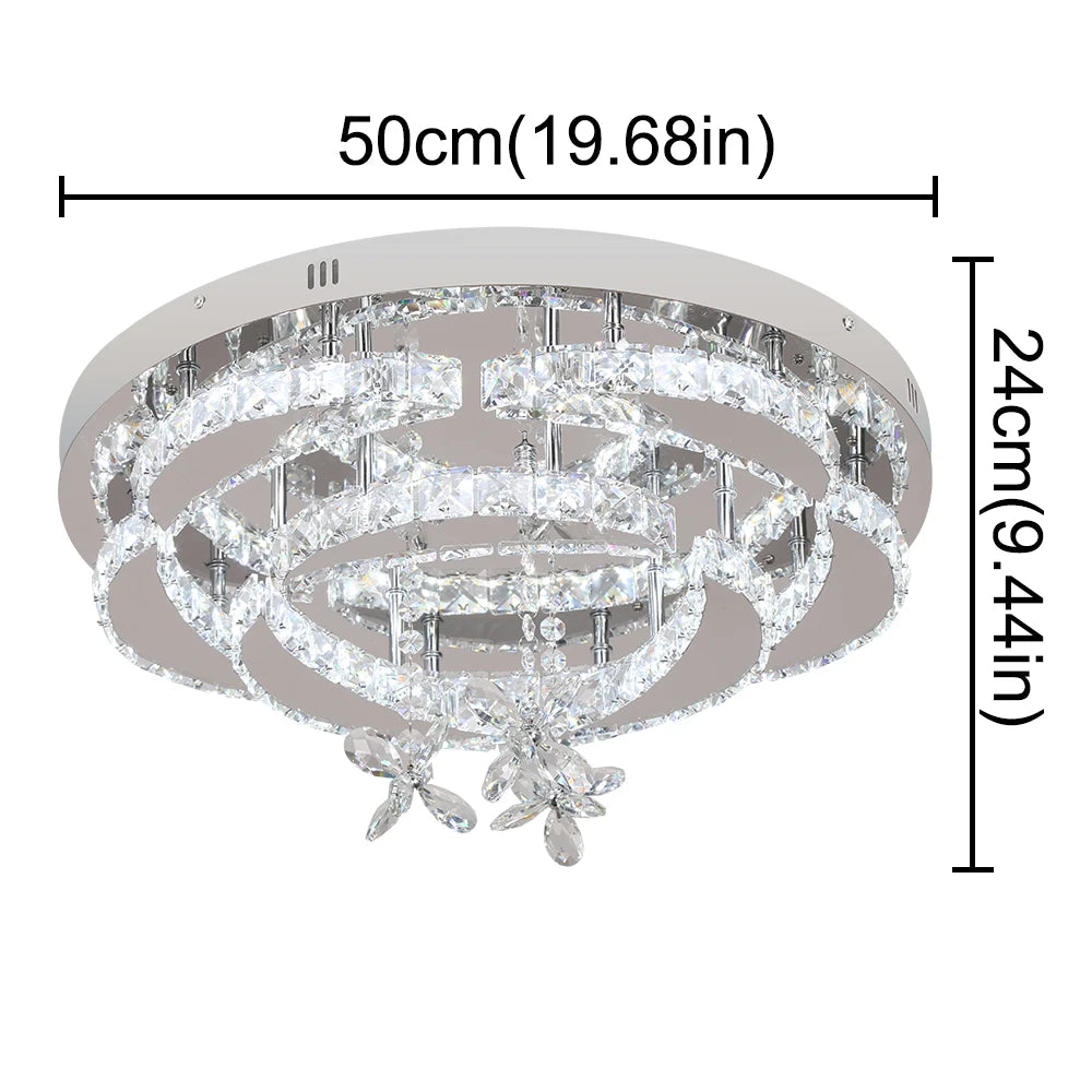 Vetrulus Modern Led Crystal Chandelier Pendant Light