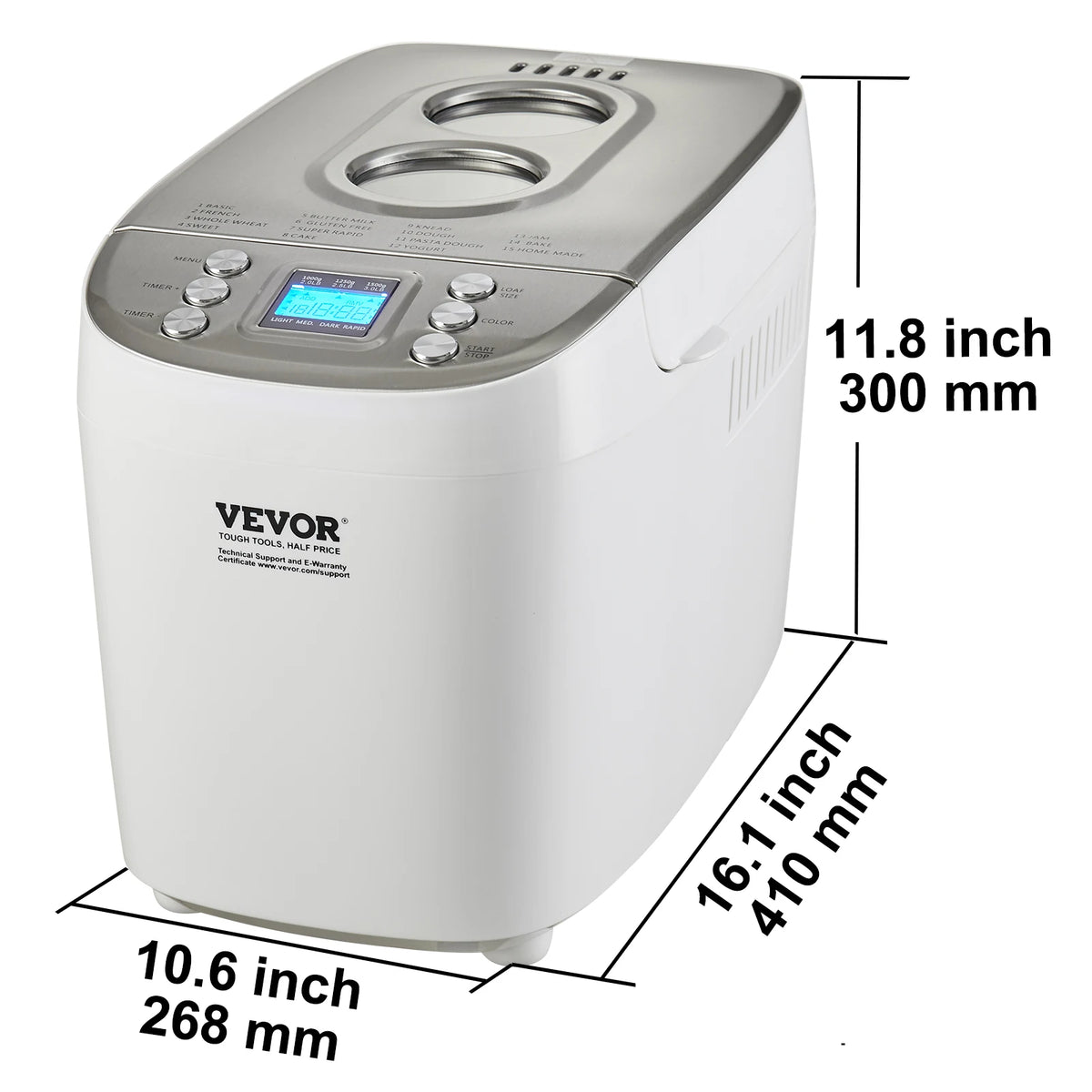 SucceBuy Automatic MultiFunction Bread Maker With Nonstick Ceramic Pan