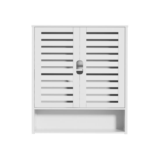 Wisfor Wall Mounted Bamboo Bathroom Medicine Cabinet Organizer