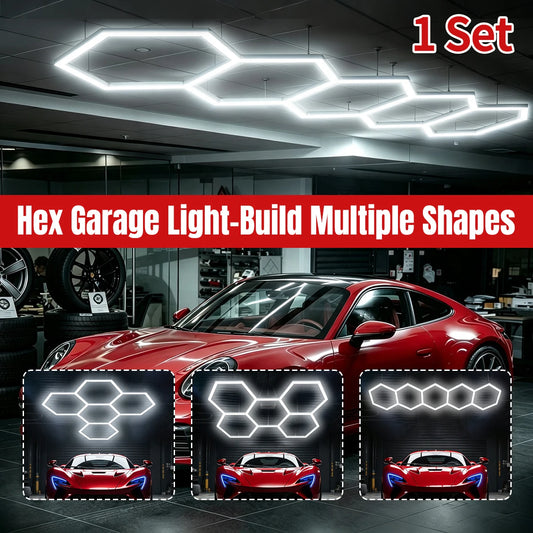 Vastfire Honeycomb Hexagon LED Pendant Light Industrial Garage Ceiling