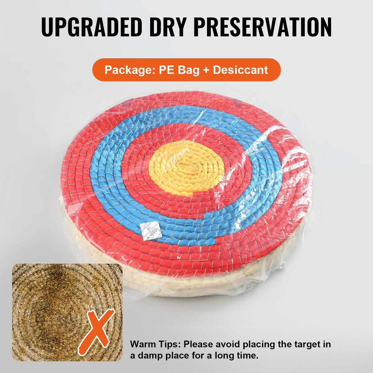 Traditional Solid Straw Round Archery Target For Shooting Practice