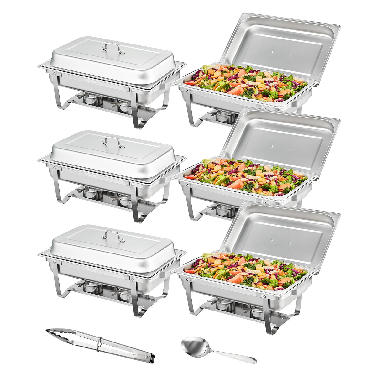 SucceBuy Chafing Dish Catering Warmer With Pan And Foldable Stand