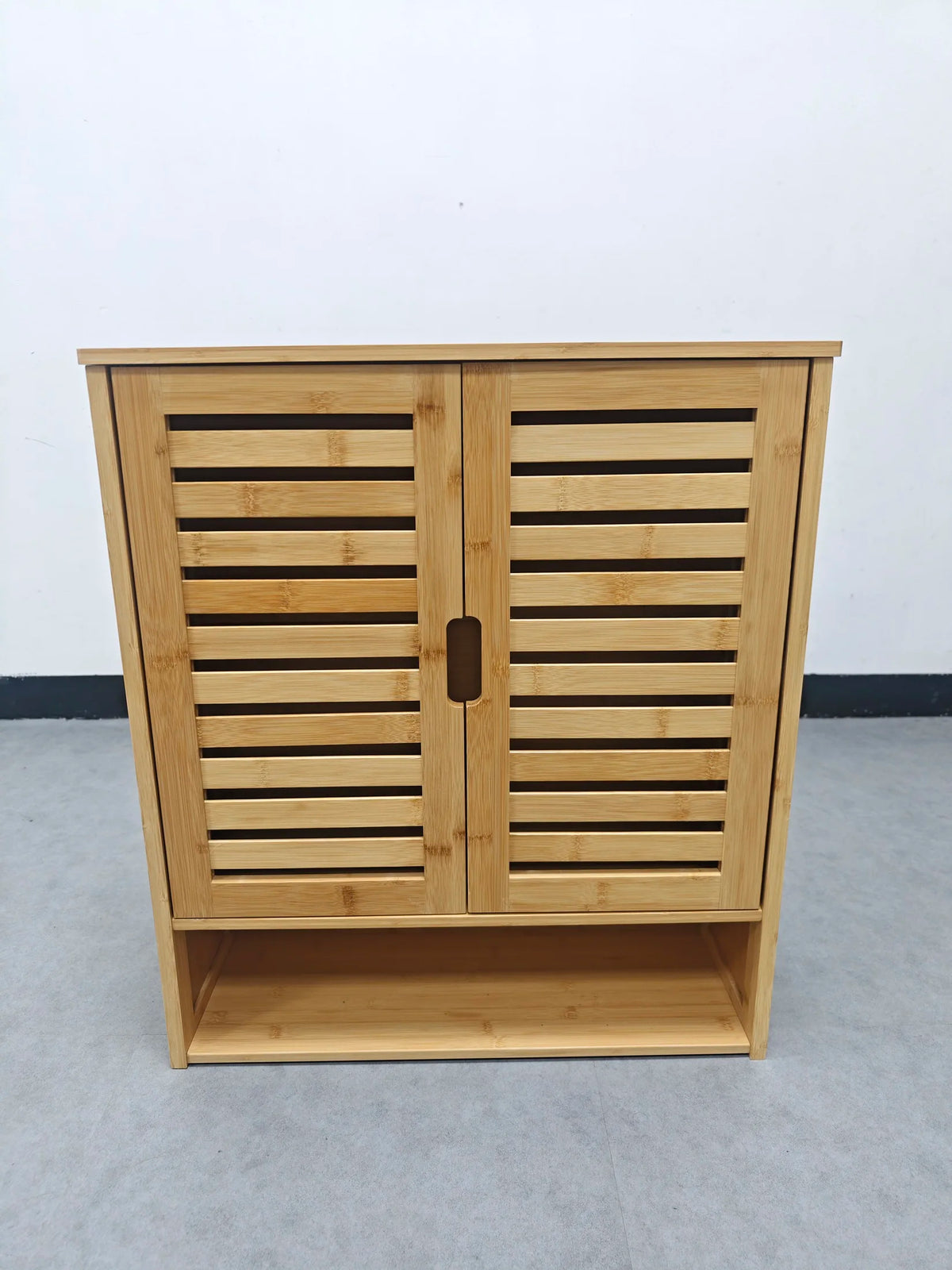 Wisfor Wall Mounted Bamboo Bathroom Medicine Cabinet Organizer
