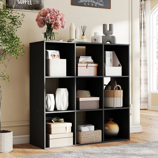 JHK Modern Wooden Cube Bookshelf For Home Office Storage