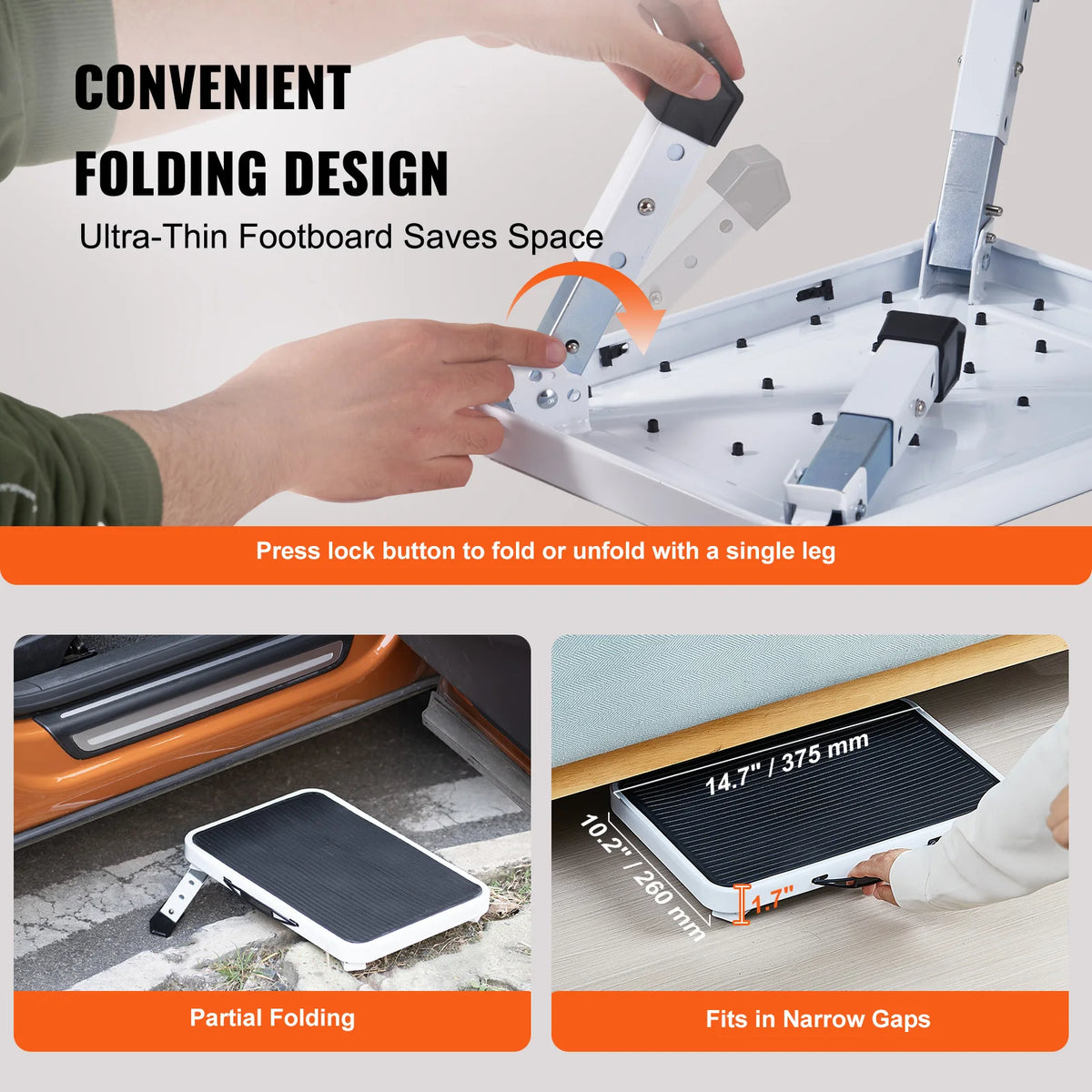 VEVOR Adjustable Height Step Stool For Home And Bathroom Use