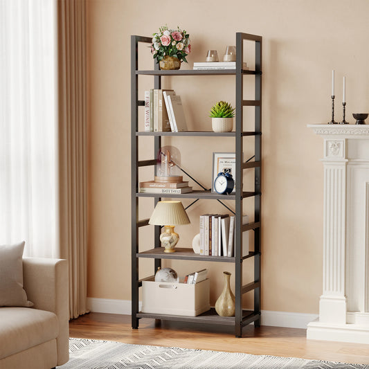 MCQ Wooden Five Tier Storage Bookshelf For Living Room