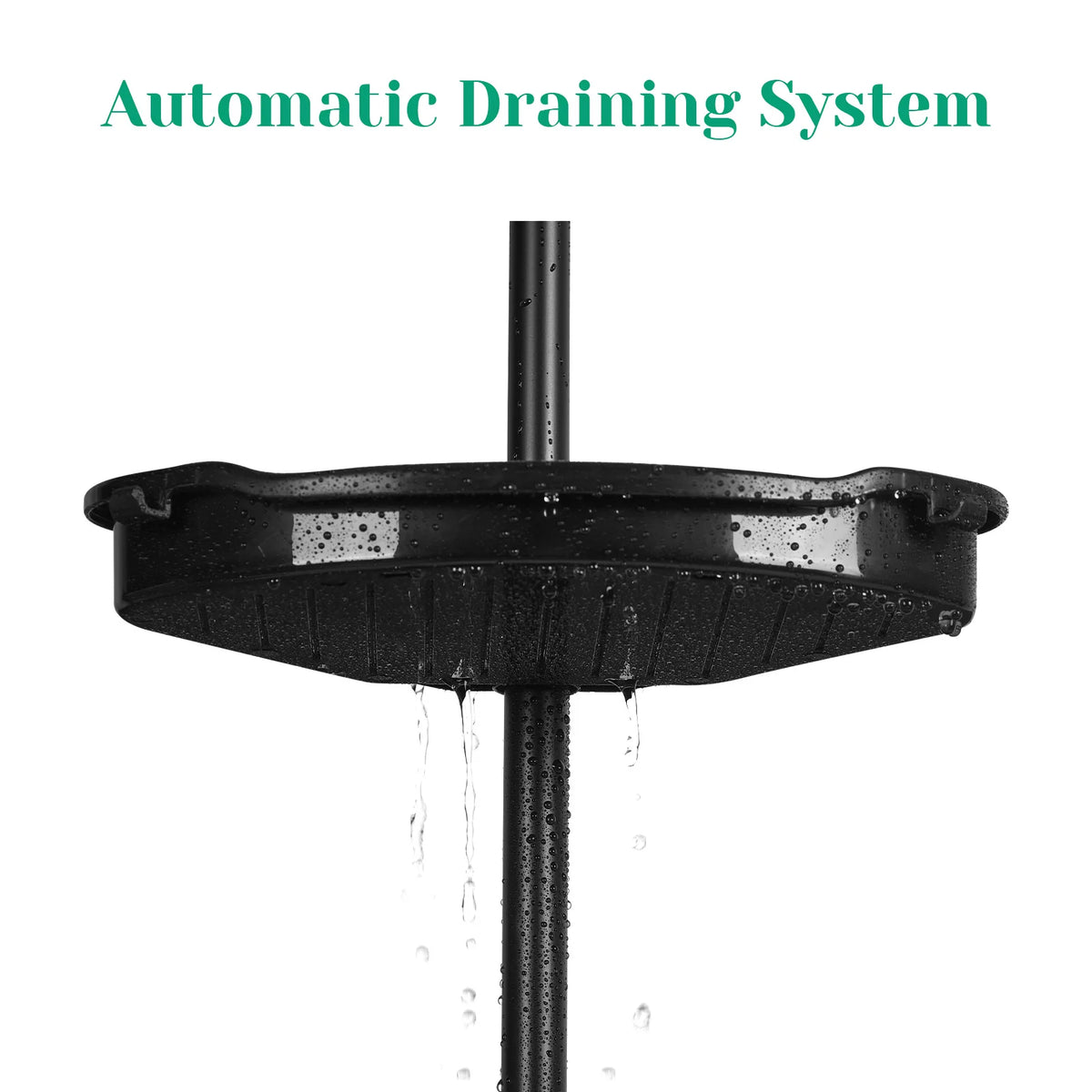 HiMISS Tension Pole Shower Caddy With Four Adjustable Storage Shelves