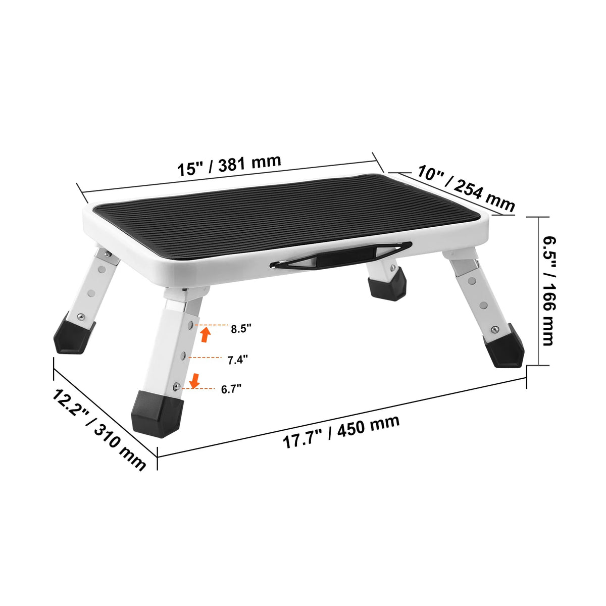 VEVOR Adjustable Height Step Stool For Home And Bathroom Use