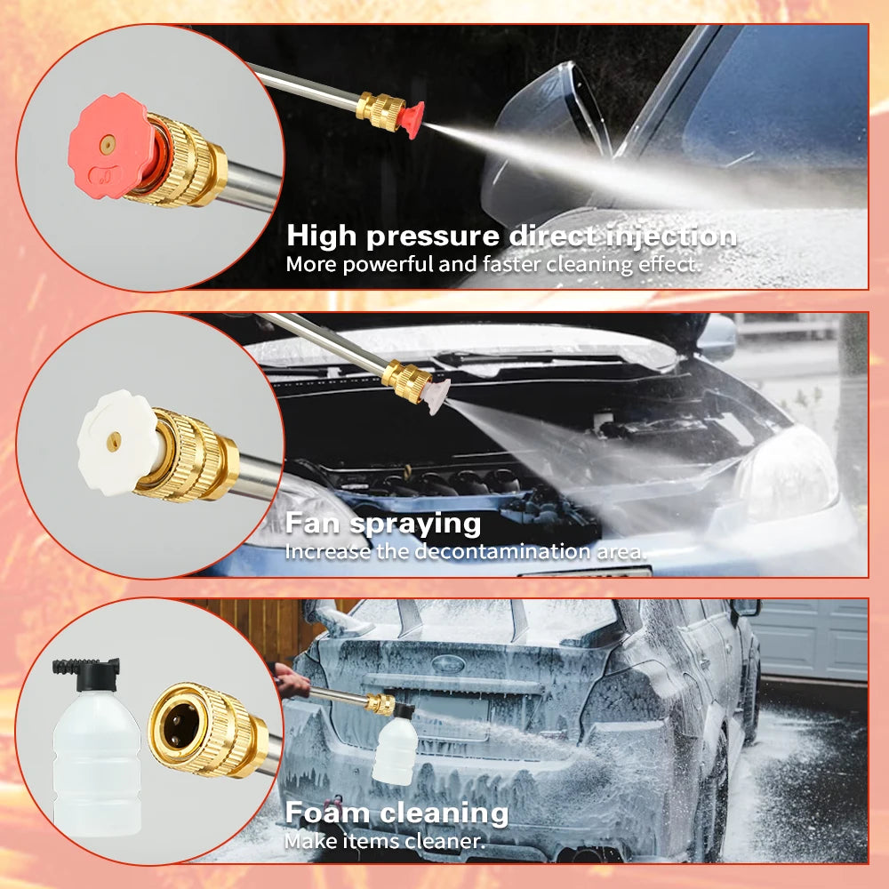 Cordless High Pressure Car Wash Gun With Battery And Hose