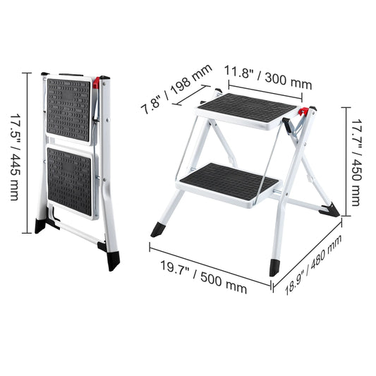 VEVOR Adjustable Height Step Stool For Home And Bathroom Use
