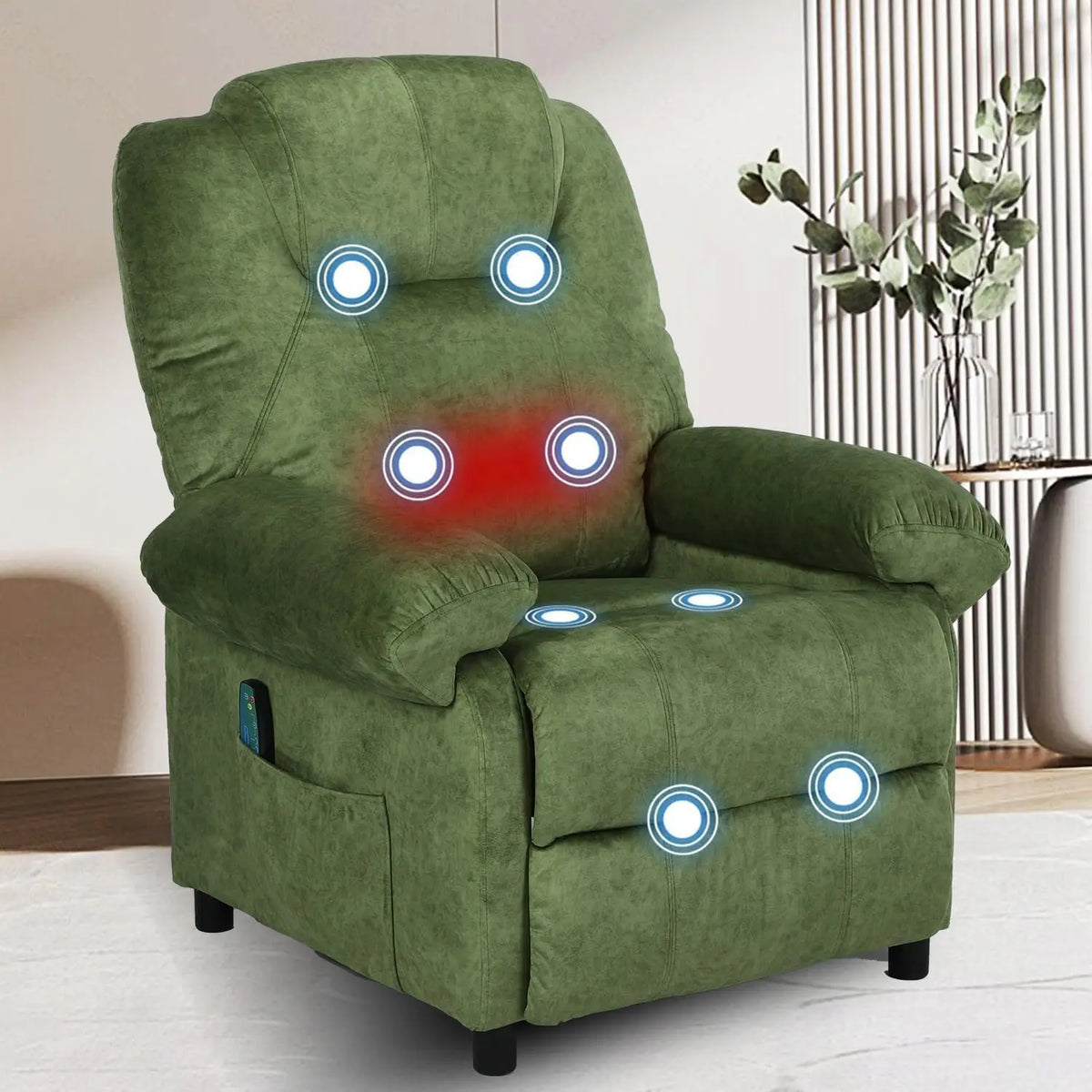 XIAOLANG Modern Fabric Push Back Recliner Chair With Massage