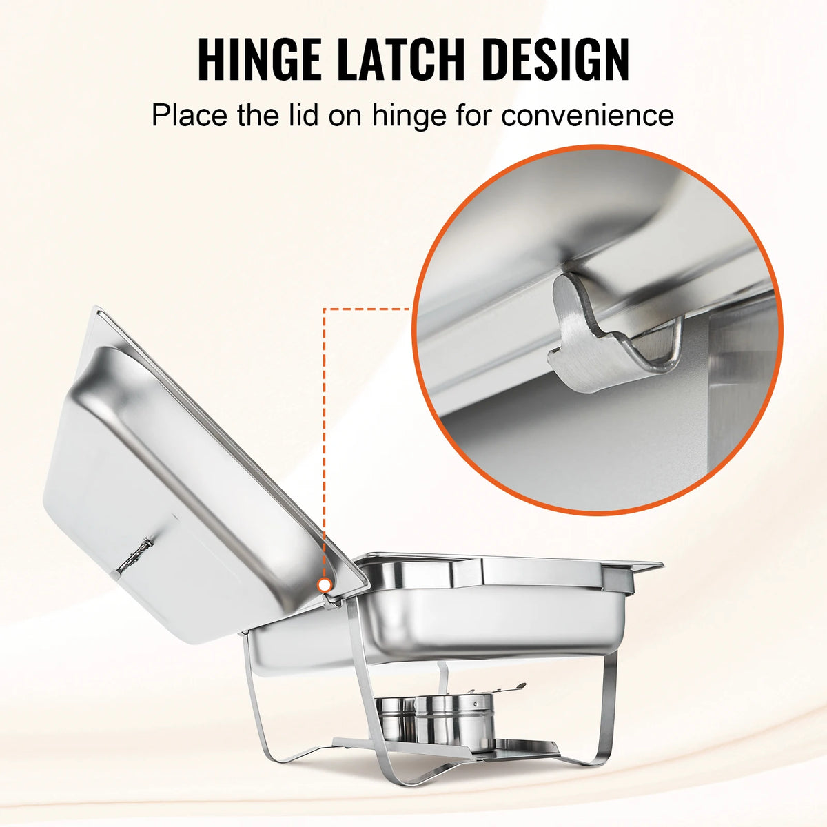 SucceBuy Chafing Dish Catering Warmer With Pan And Foldable Stand