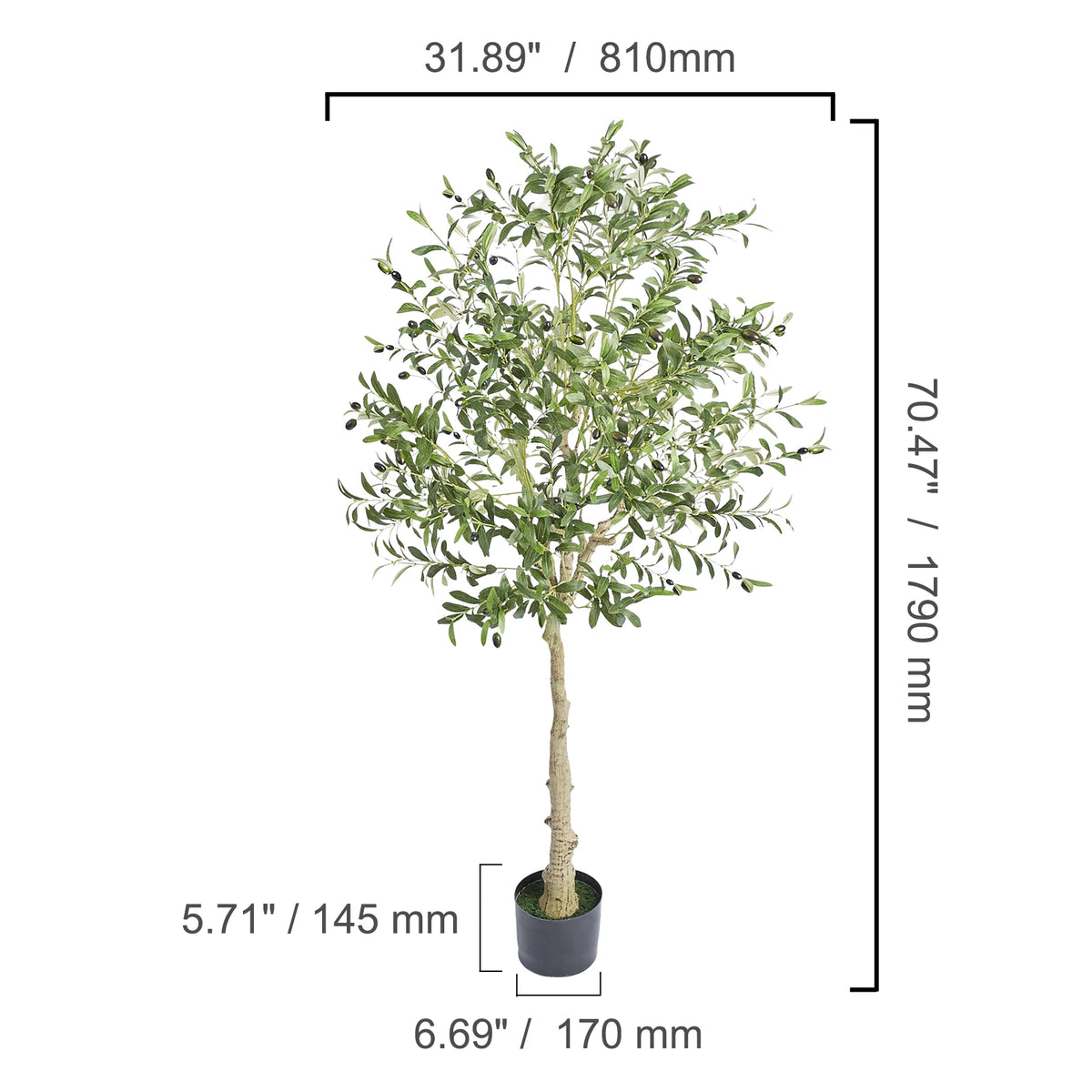SucceBuy Artificial Olive Tree Crafted From Durable PE Material