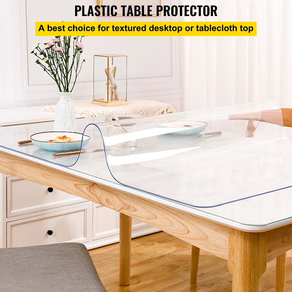 Transparent Pvc Table Cloth Waterproof Desk Protector Mat