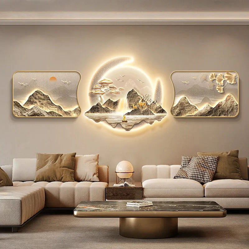JIAYOOR Wood LED Wall Lamp Modern Luxury Wall Light For Home Living Room Office