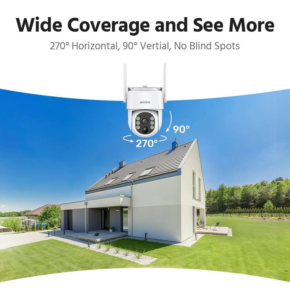Annke 4Mp Solar Security Cameras With Wireless Nvr Kit