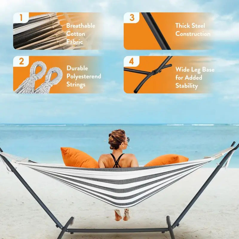 Gyroor Adjustable Standing Hammock With Storage Bag