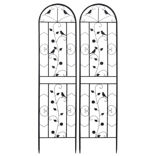 Metal Garden Trellis Fence For Climbing Plants Anti Rust Border