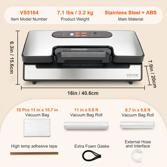 SucceBuy 130W Automatic Vacuum Sealer For Home Kitchen Use