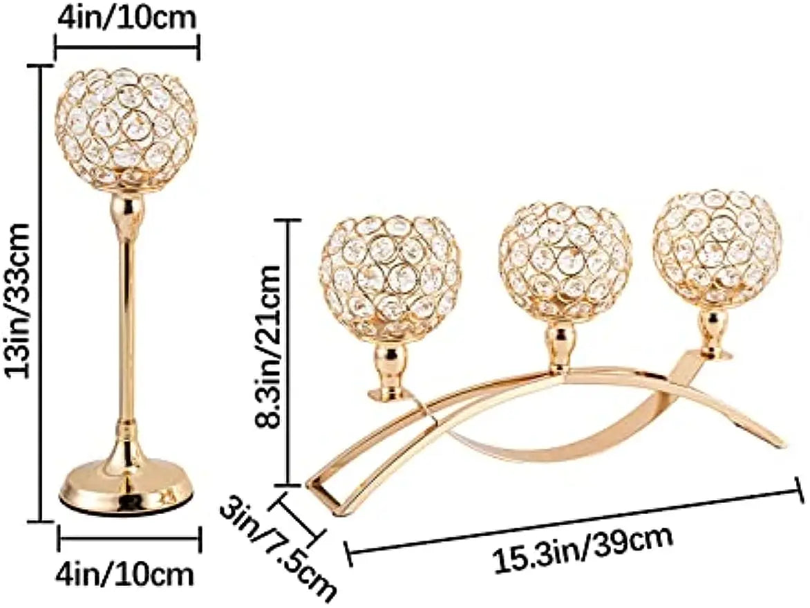 Vincigant Three Arm Candle Holder Candelabra For Wedding Decor